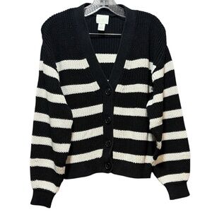 H&M Black and White Women's Cardigan